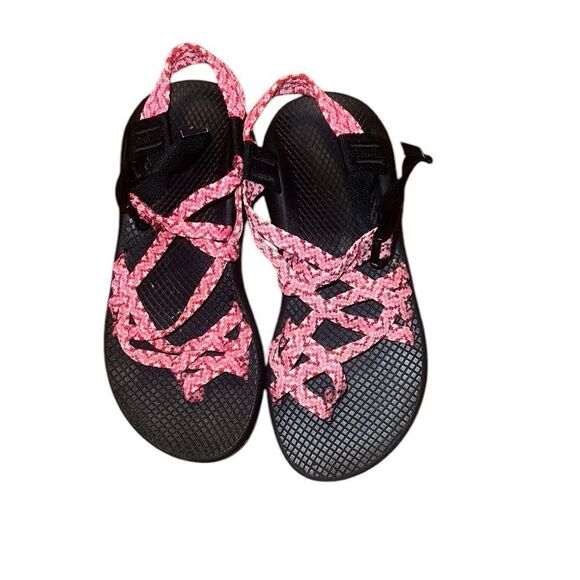 Chaco Shoes - Chaco Black and Pink Strappy Sandals Size 6